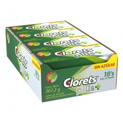 Clorets® Plus Menta 18's 12 piezas de 30,6 g