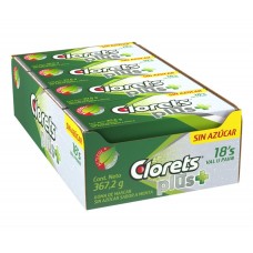 Clorets® Plus Menta 18's 12 piezas de 30,6 g