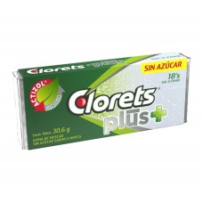 Clorets® Plus Menta 18's 12 piezas de 30,6 g