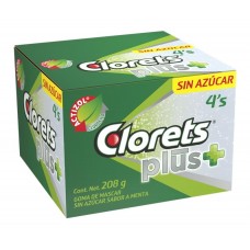 Clorets® Plus Menta 4's 40 piezas de 5,2 g