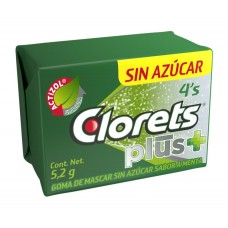 Clorets® Plus Menta 4's 40 piezas de 5,2 g